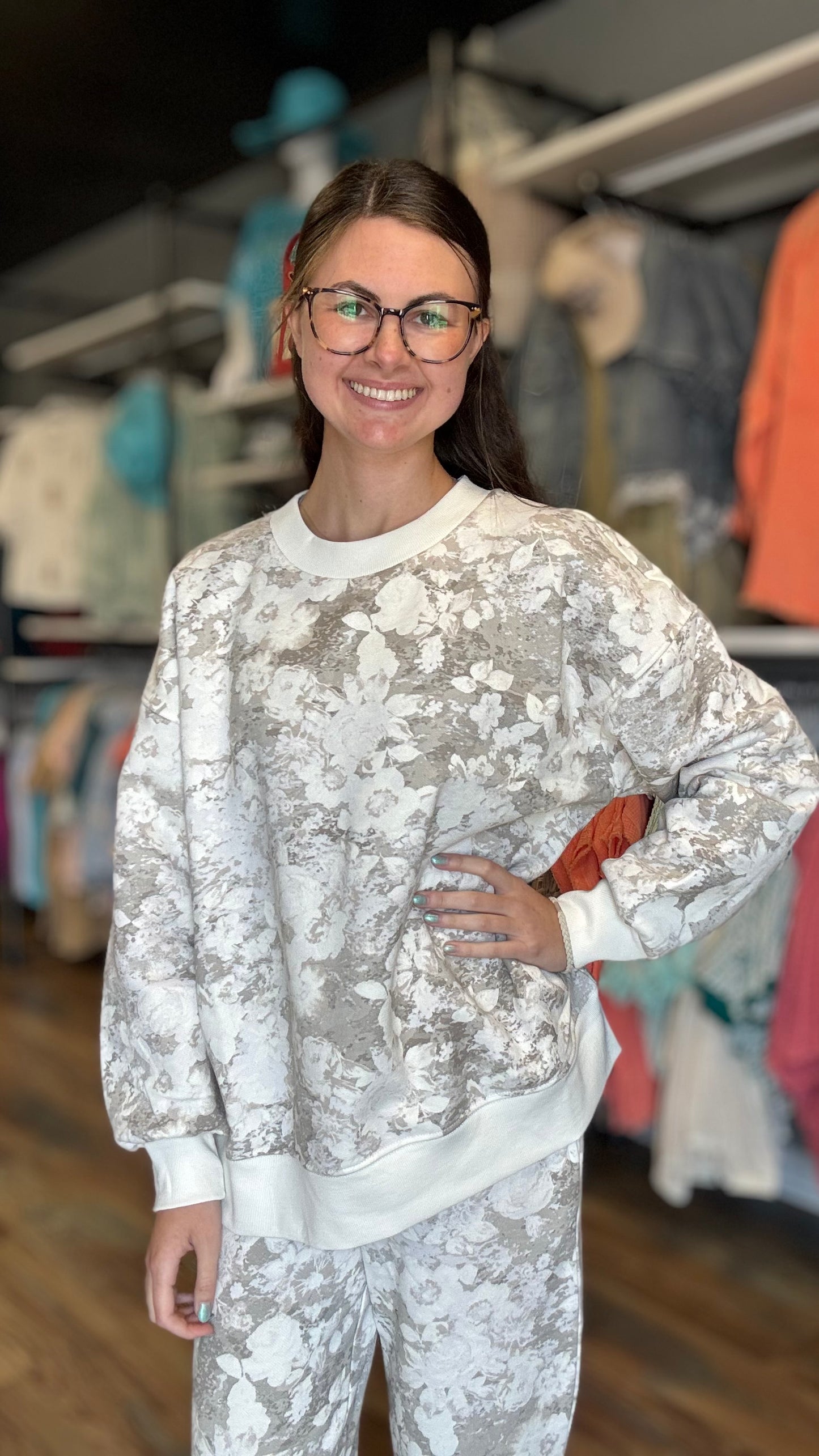 Muted Floral Sweatshirt