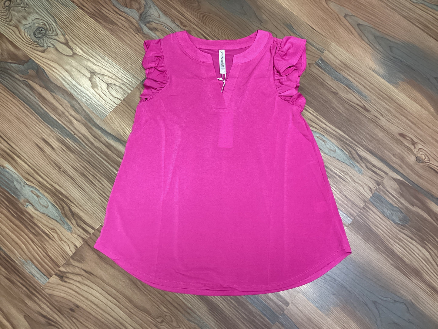 Pink Ruffle Dear Scarlett Tank