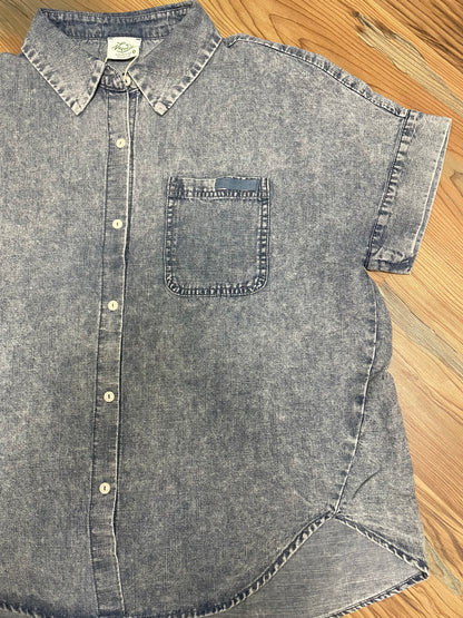 Washed Denim Short Sleeve