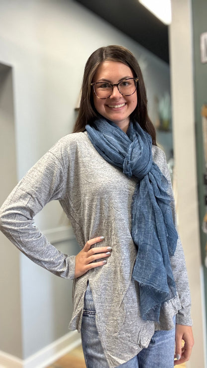 Blue Muted Scarf