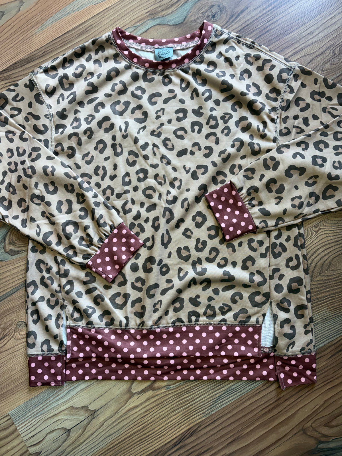Leopard Polka Dot Long Sleeve