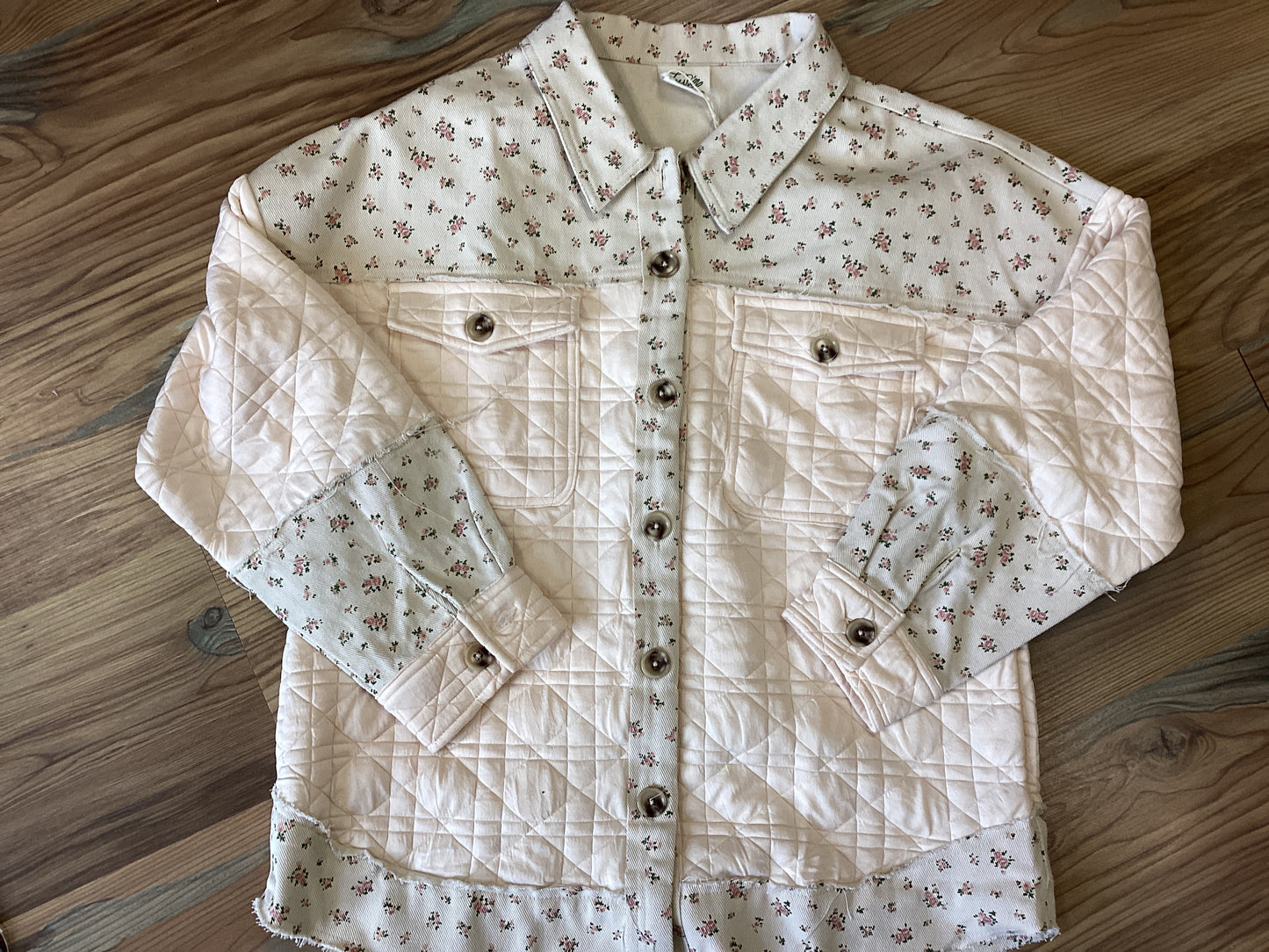 Oversized Cream Floral Jacket