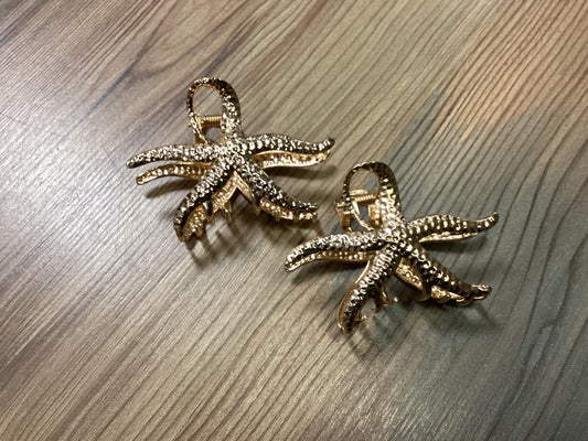 Gold Starfish Claw Clip