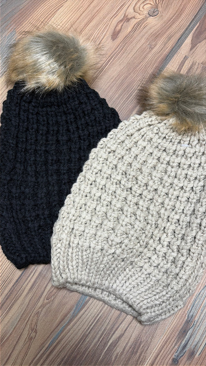 Knit Winter Pom Beanie