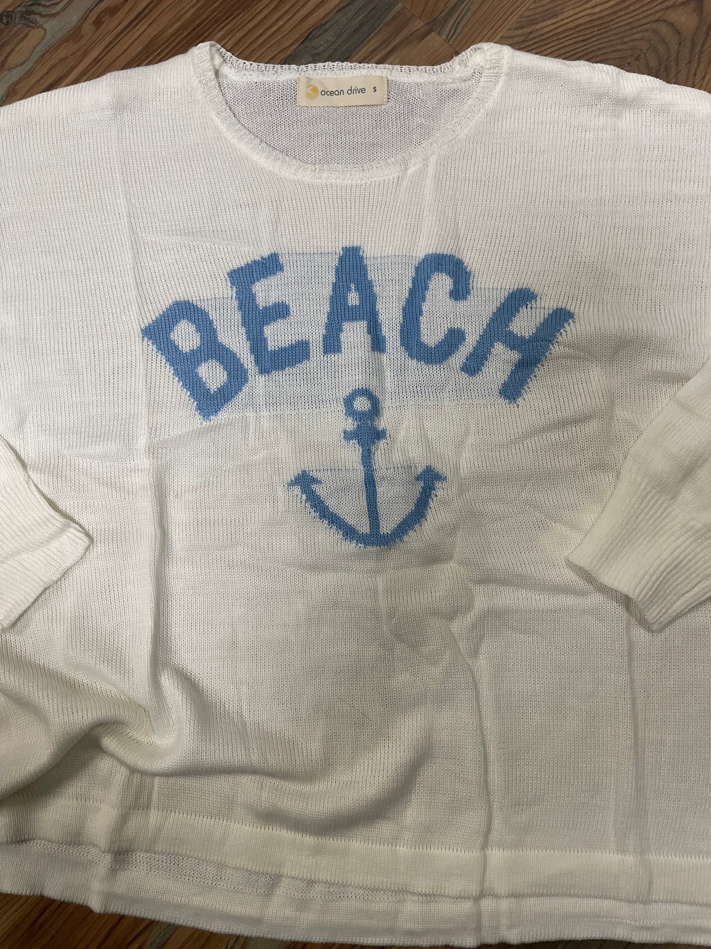 White Beach Anchor Knit
