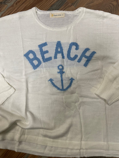 White Beach Anchor Knit
