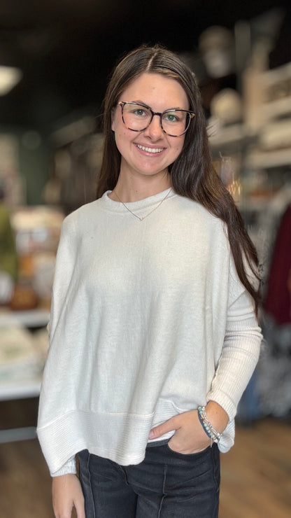 Beige Brushed Melange Dolman
