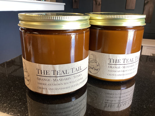 Double Wick Teal Tail Boutique Candle