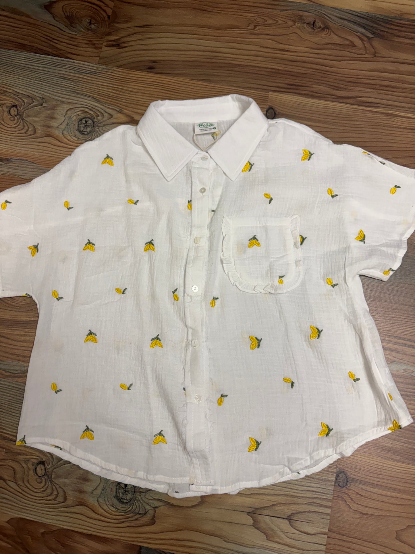 Lemon Short Sleeve Button Down