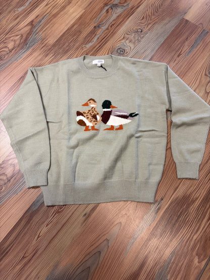 Sage Green Ducks Knit
