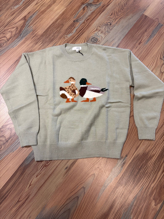 Sage Green Ducks Knit