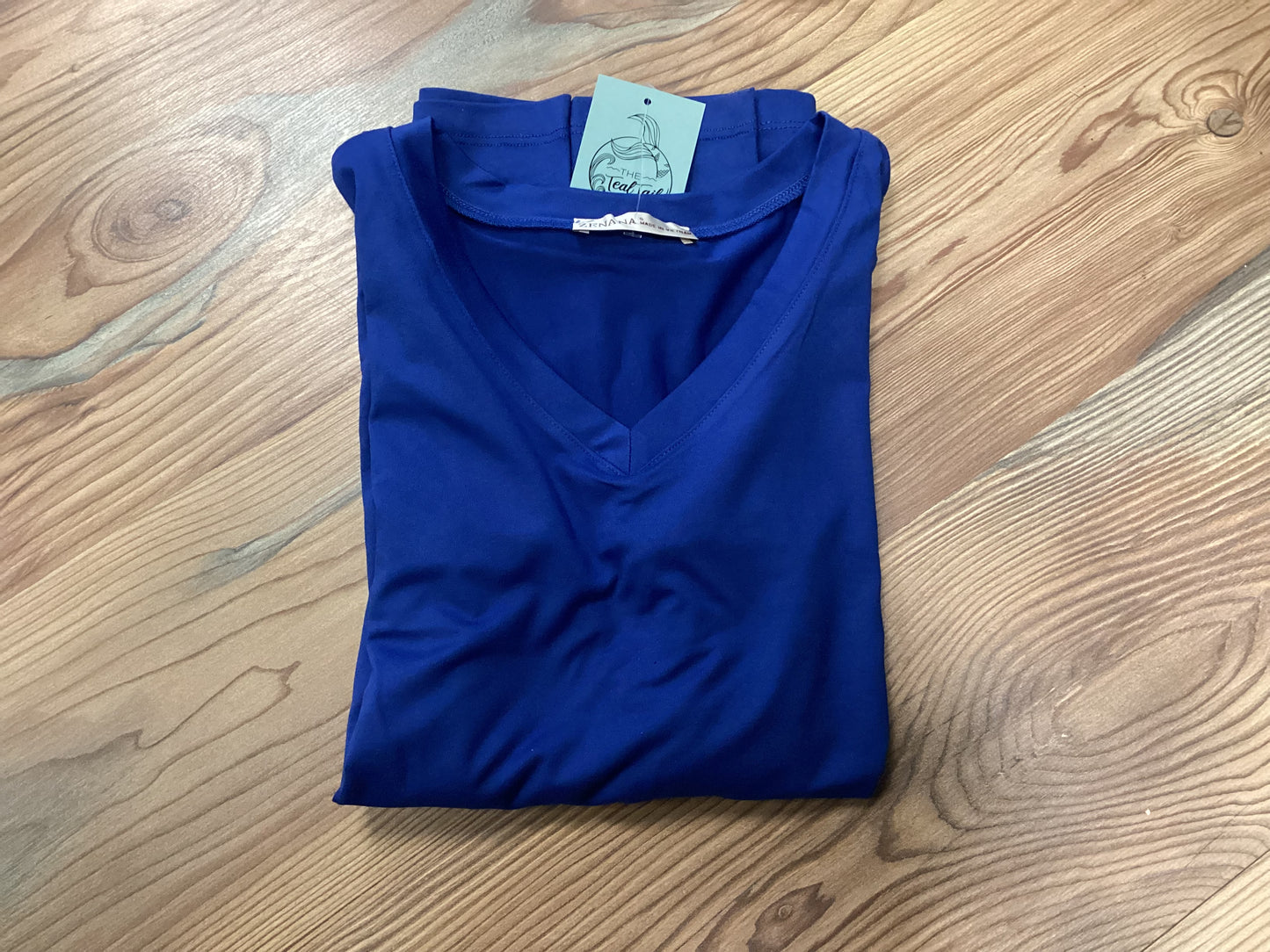 Zenana Softy V Neck Royal Blue