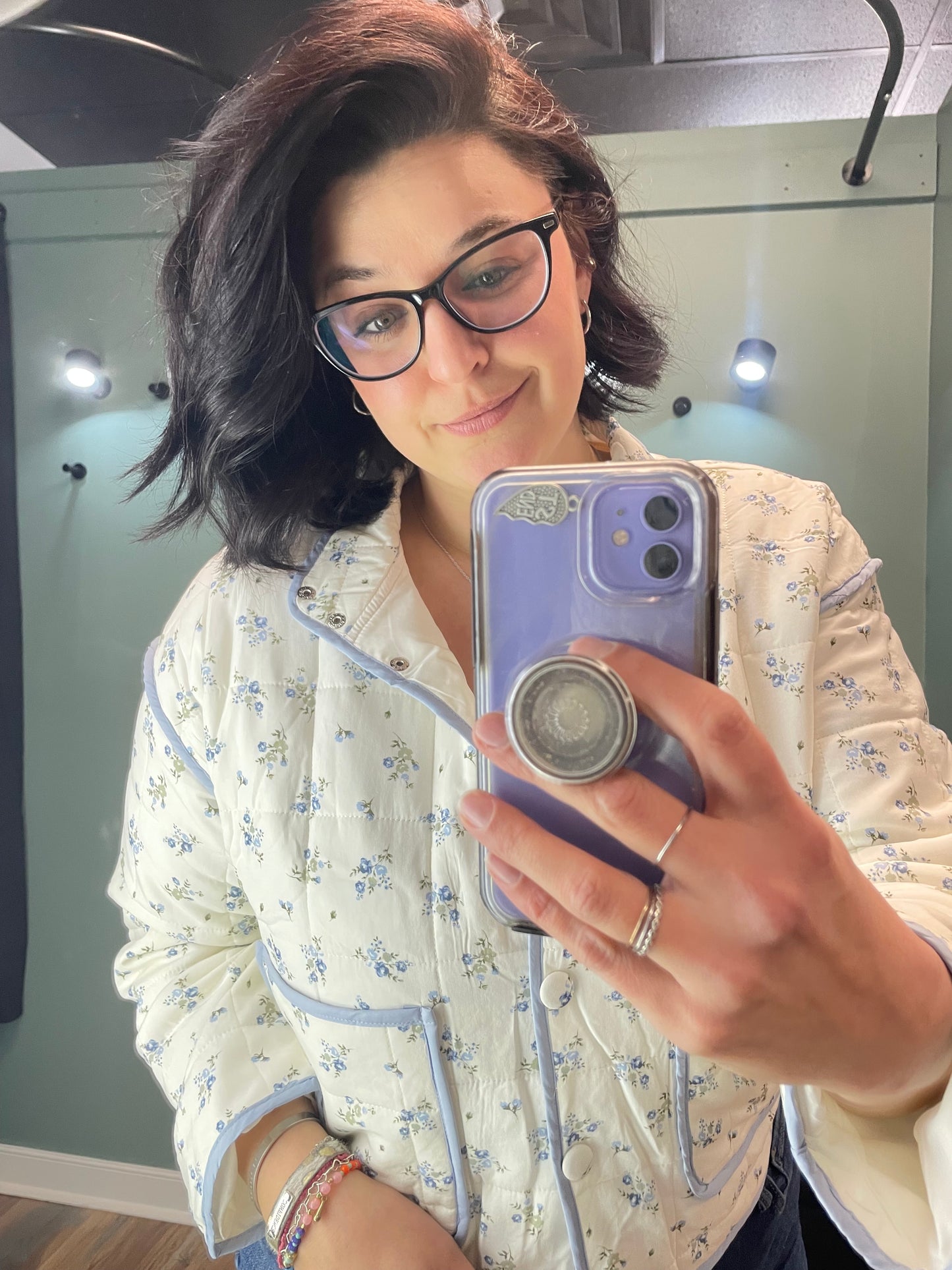 White Quilted Florette Jacket