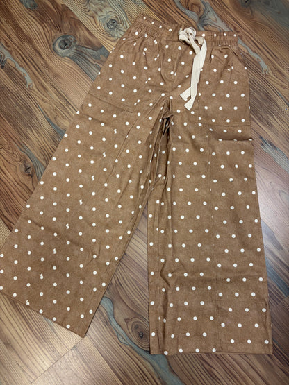 Camel Polka Dot Pants