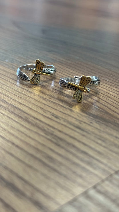 Dragonfly Feather Ring