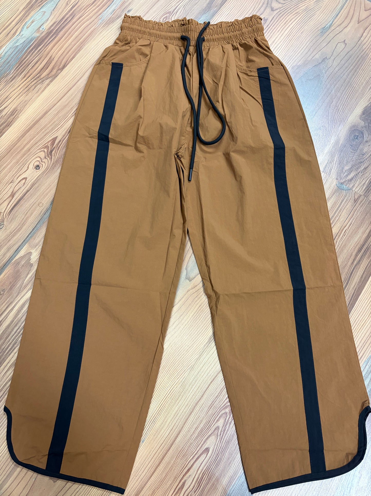 Brown Striped Pants