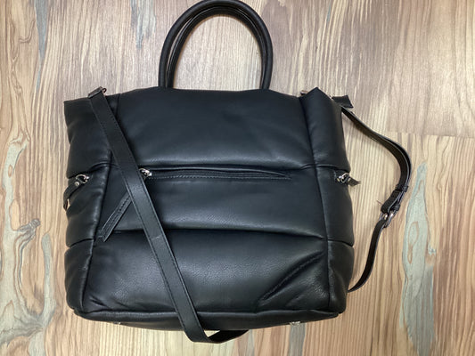 Black Puffer Zip Tote