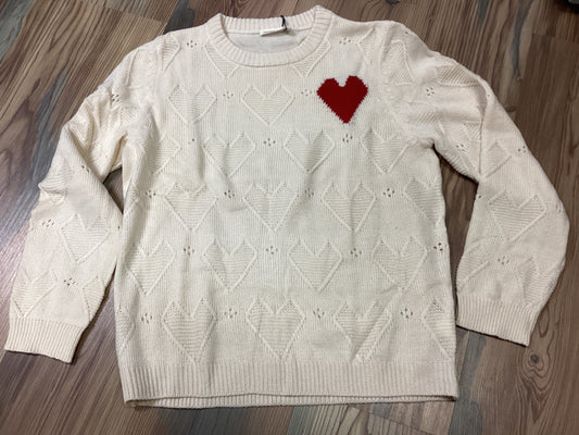Single Red Heart Sweater