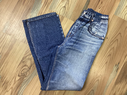 Zenim Pull On Straight Leg Dark Denim