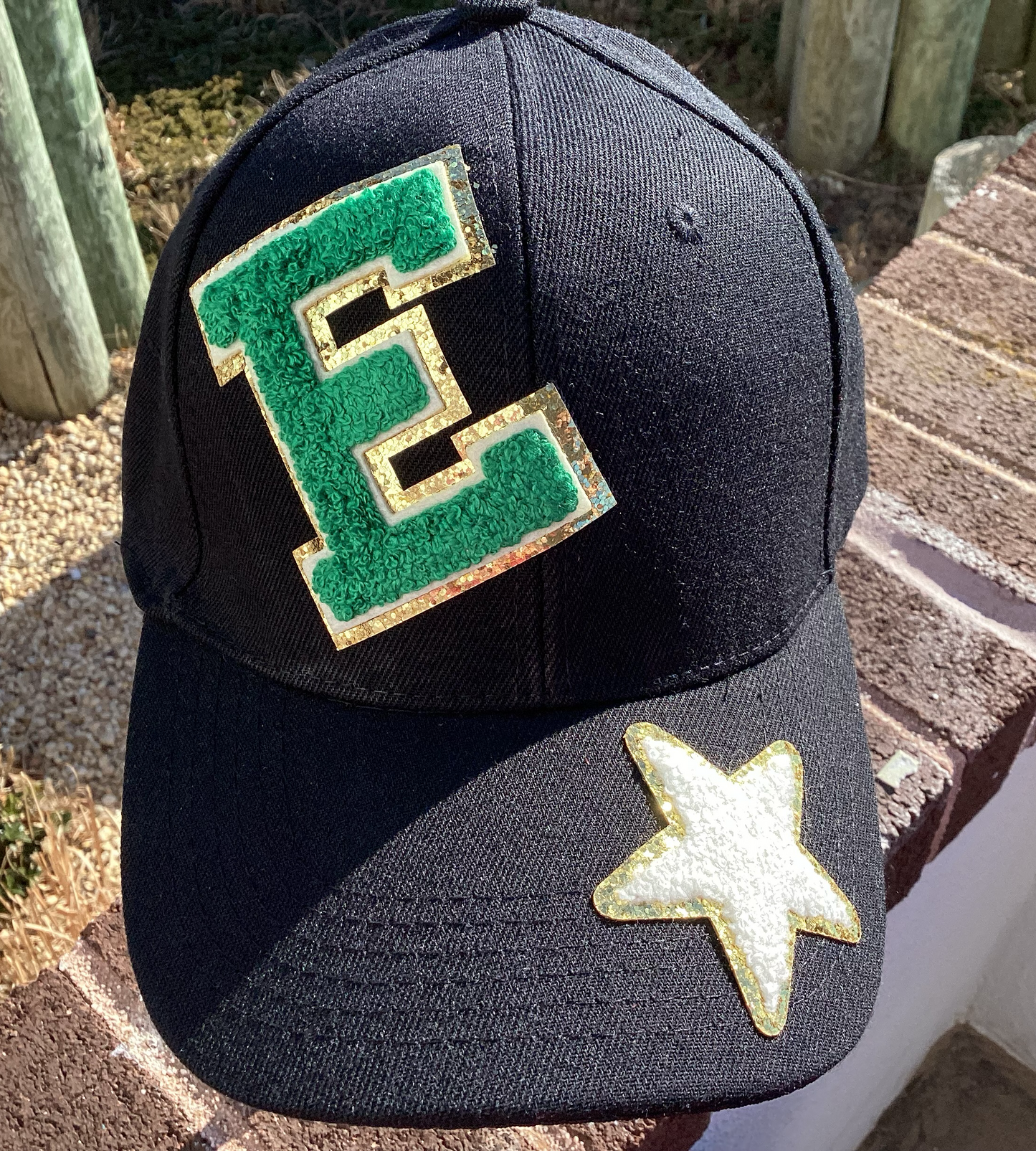 Black Custom Football Team Cap