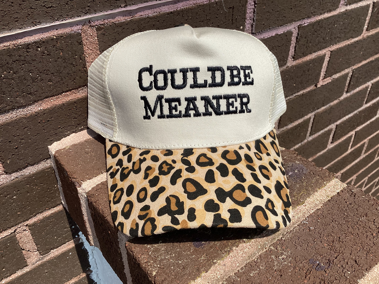 Could Be Meaner Leopard Cap