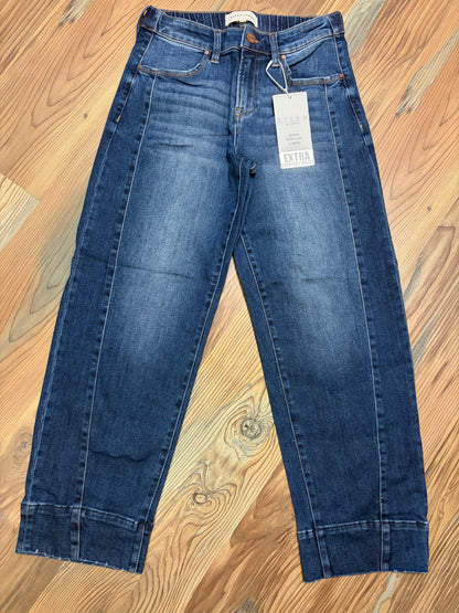 Risen Dark Wash Slouch Crop Barrel