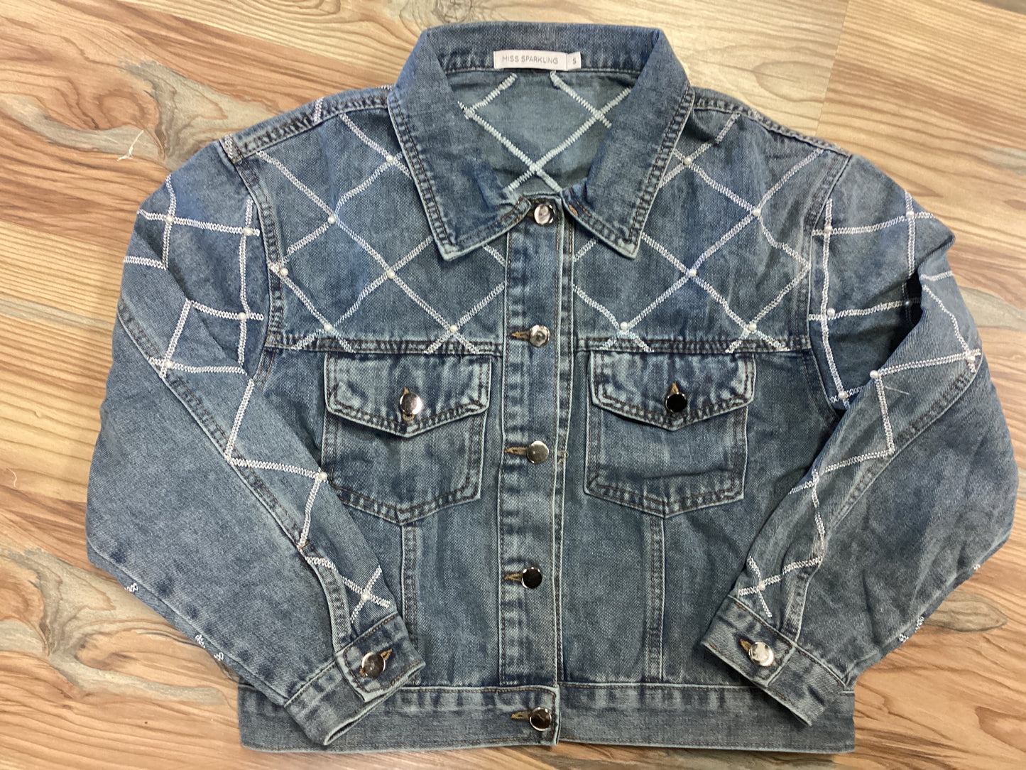 Pearl Detail Denim Jacket