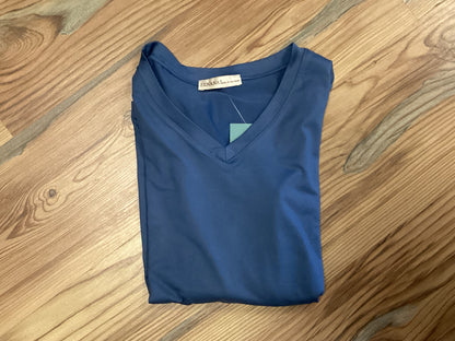 Zenana Softy V Neck Dusty Blue