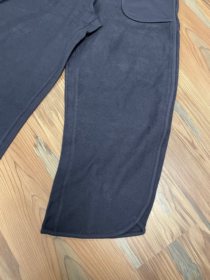 Navy Terry Pocket Ankle Pants