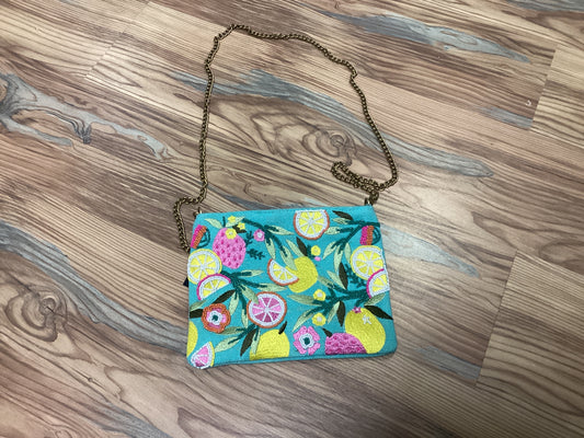 Teal Fruit Crossbody