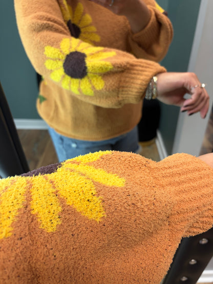 Dusty Pumpkin Sunflower Knit