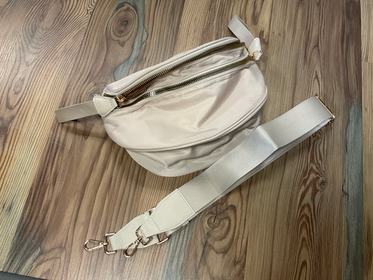 Cream Nylon Double Zip Double