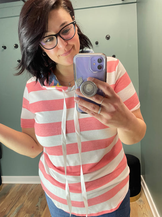 Striped Aztec Hoodie