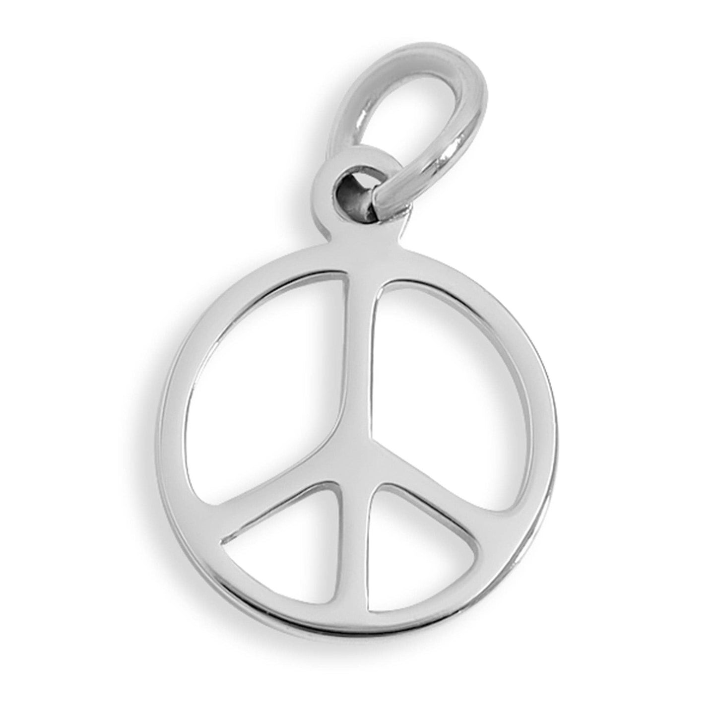 18K Gold Stainless Steel Peace Sign Charm