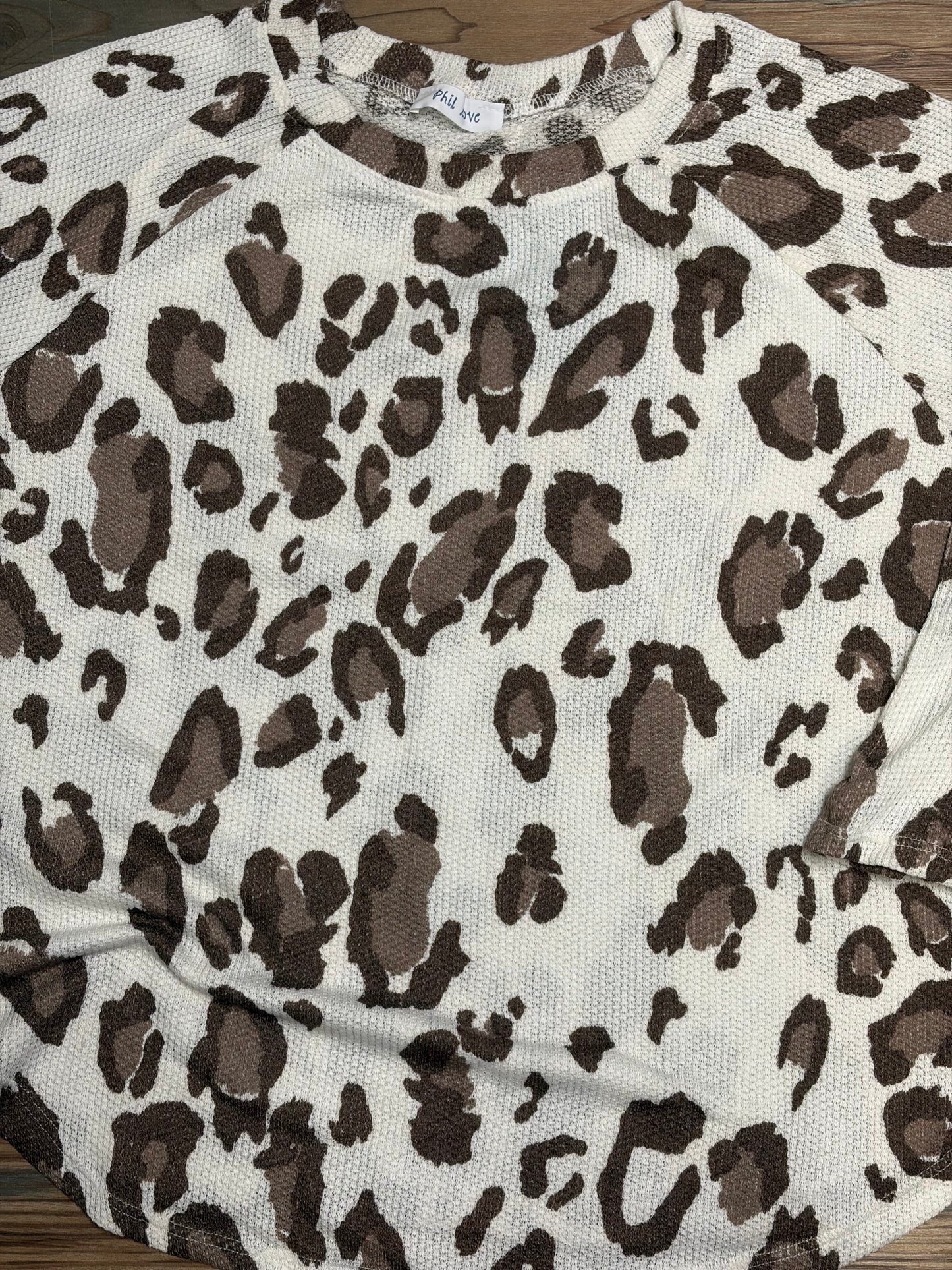 Leopard Waffle Long Sleeve