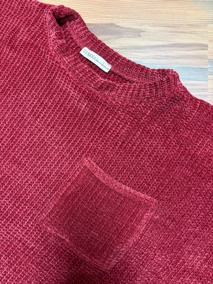 Cabernet Chenille Waffle Top