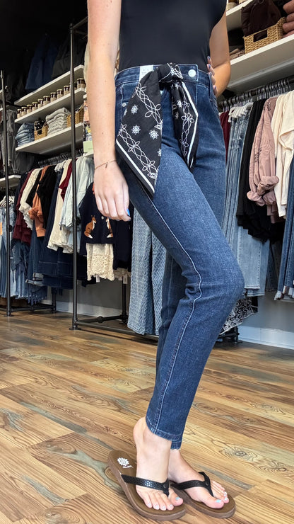 Judy Blue High Waist Bandana Skinny