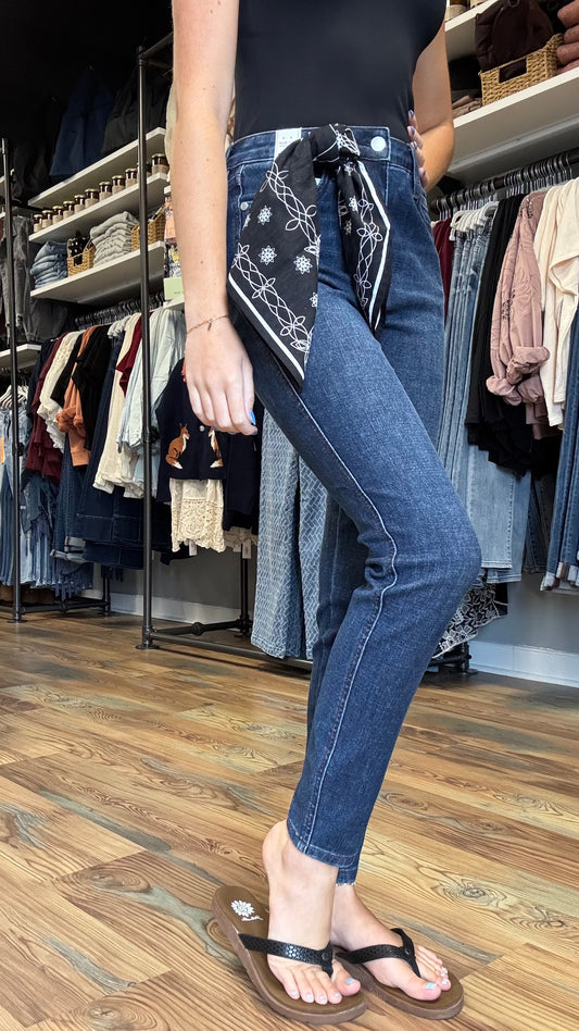 Judy Blue High Waist Bandana Skinny
