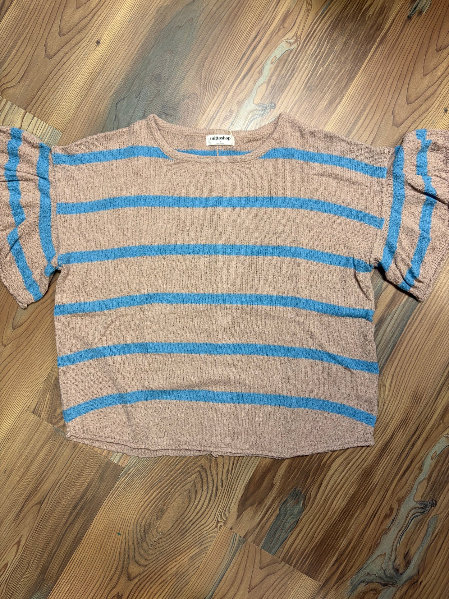 Mocha Blue Striped Knit