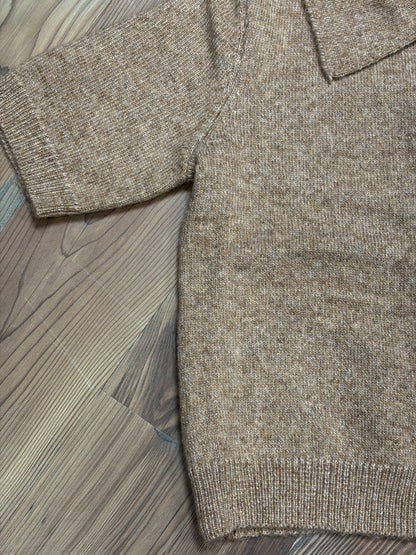 Brown Stone Short Sleeve Cardi