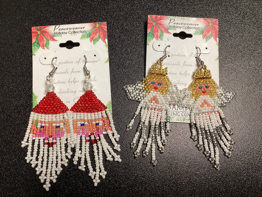 Winter Seed Bead Earrings