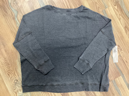 One Size Charcoal Waffle Long Sleeve