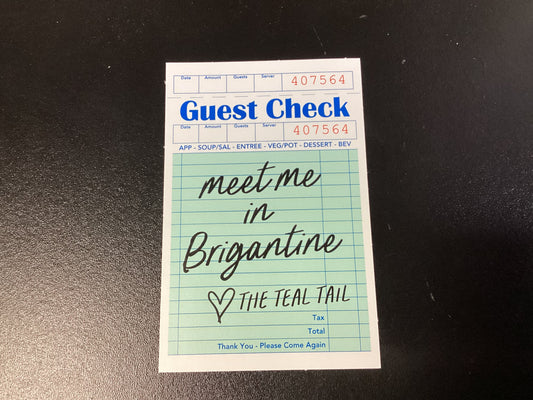 Guest Check Sticker