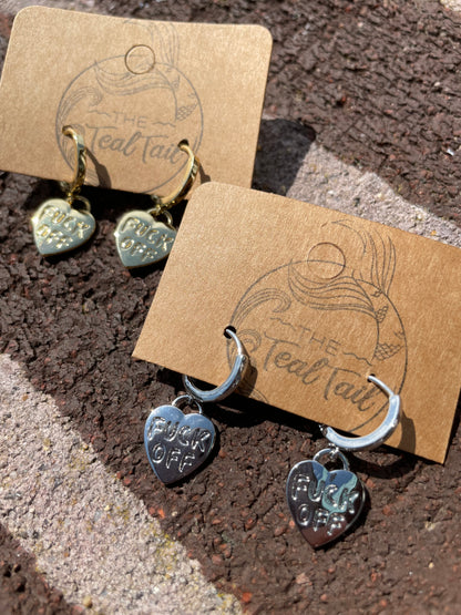 Fuck Off Dangle Earrings