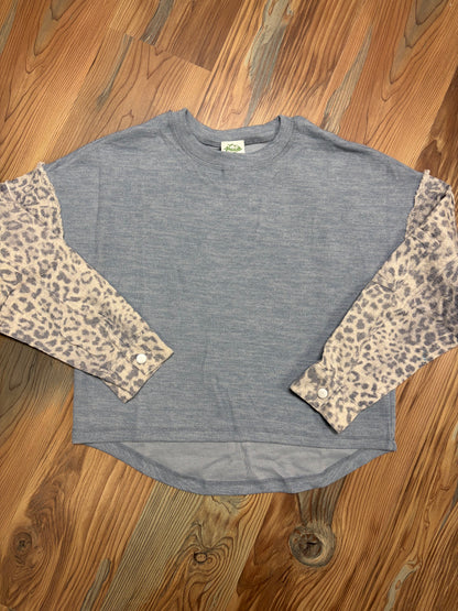 Blue Leopard Long Sleeve