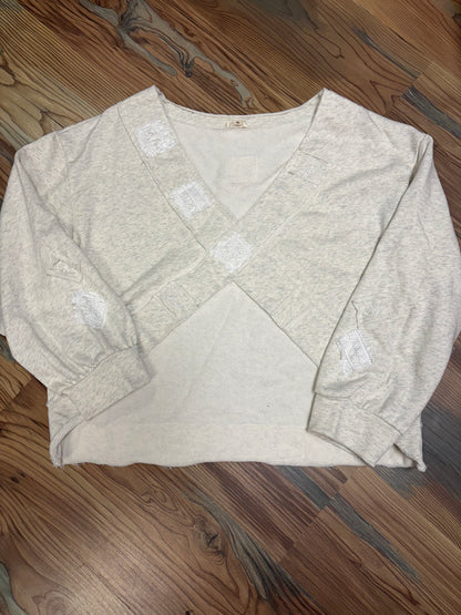 Oatmeal Criss Cross Long Sleeve