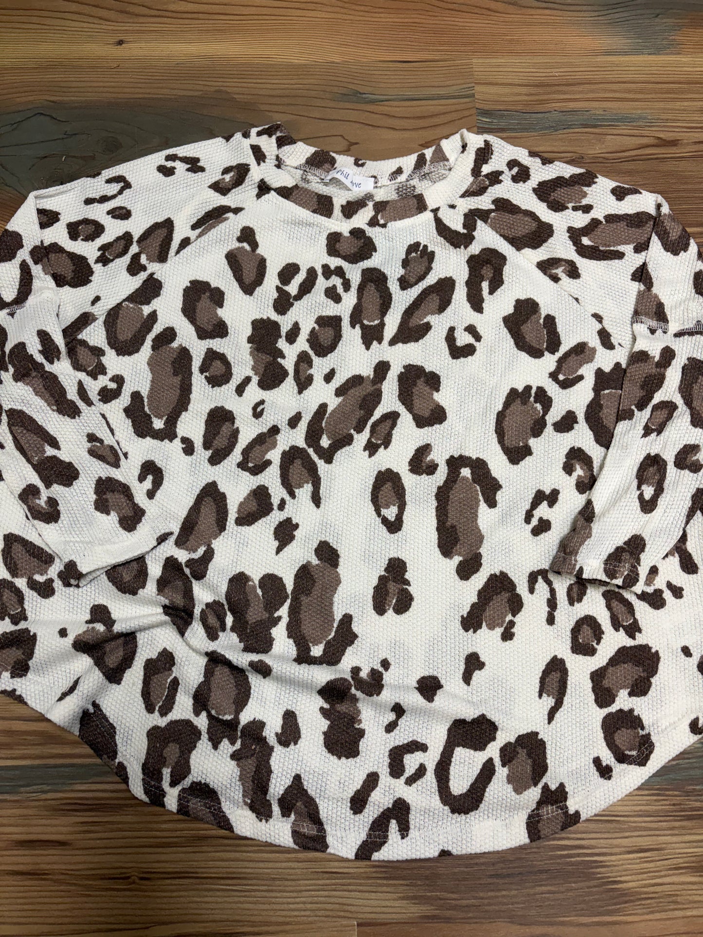 Leopard Waffle Long Sleeve