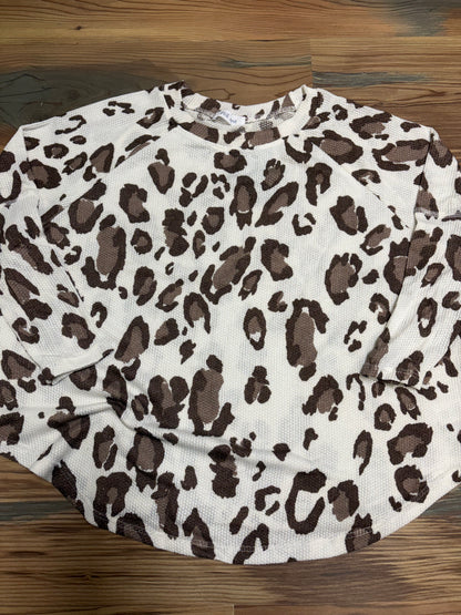 Leopard Waffle Long Sleeve