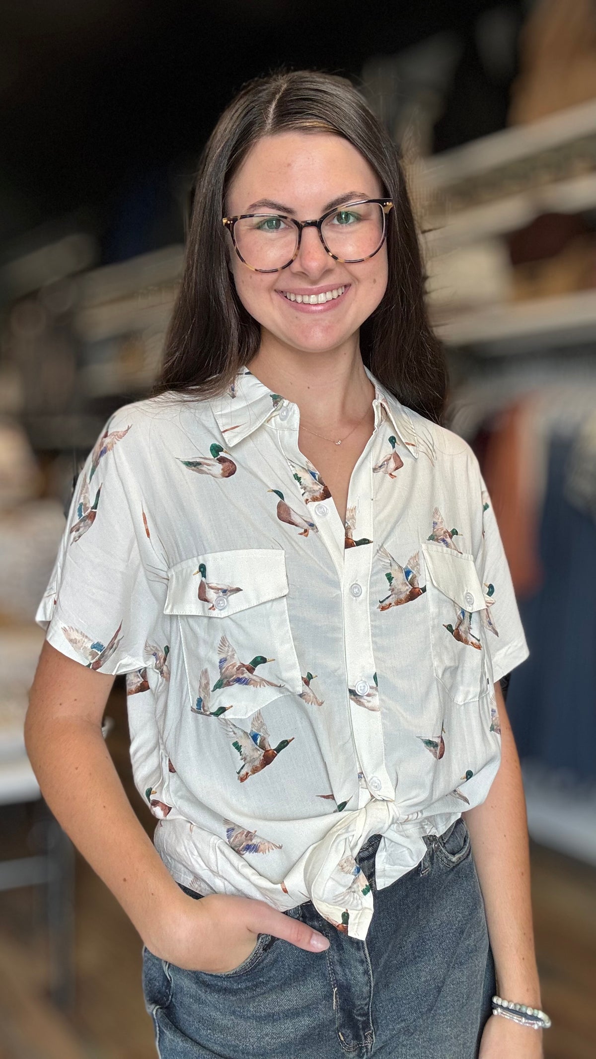 Flying Mallard Button Down