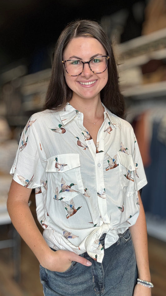 Flying Mallard Button Down
